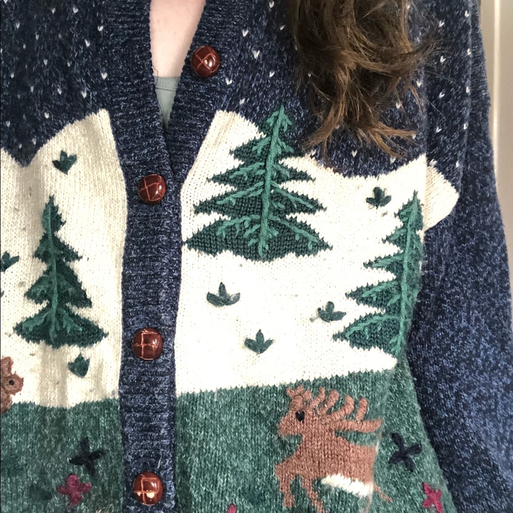Vintage winter cabin sweater * - Picture 6 of 7